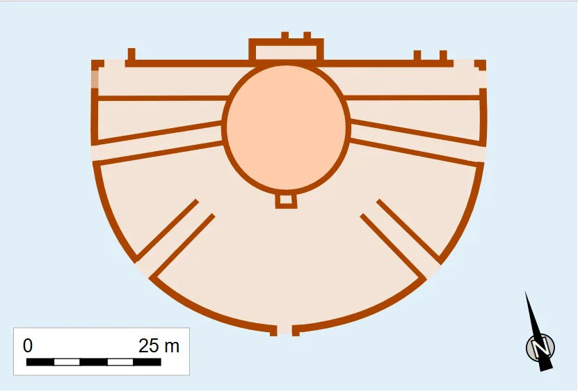 Plan du théâtre d'Alauna