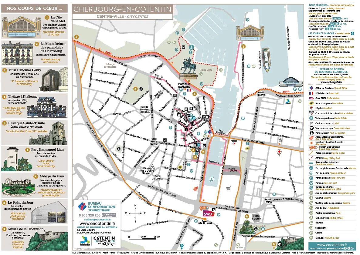 Cherbourg tourist map | Tourism in Cotentin