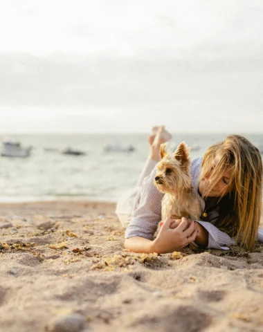 Plage Fermanville chien